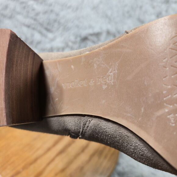 Violet & Red Jenna Womens Size 9M Brown Suede Luxury Tasseled Chelsea Boots - Picture 9 of 11